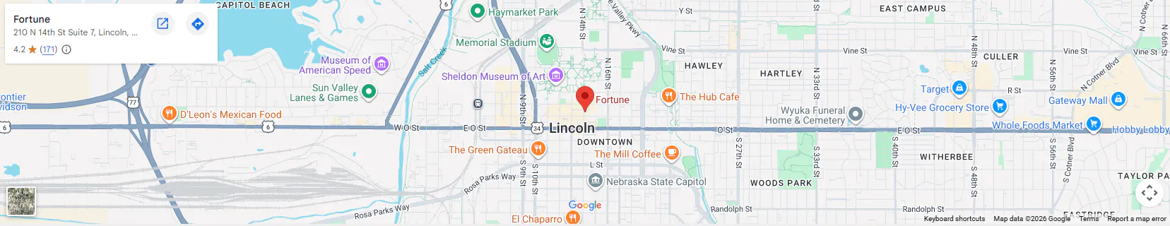 Location 210 N 14th St Suite 7, Lincoln, NE 68508